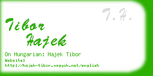 tibor hajek business card